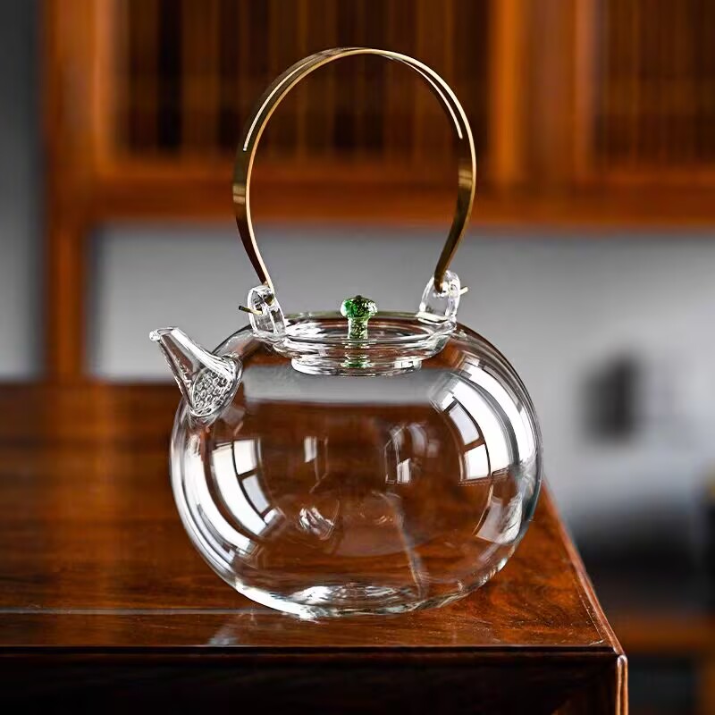 高端耐热玻璃耐高温电陶炉玻璃茶壶轻奢容量茶壶围炉大茶壶烧水壶