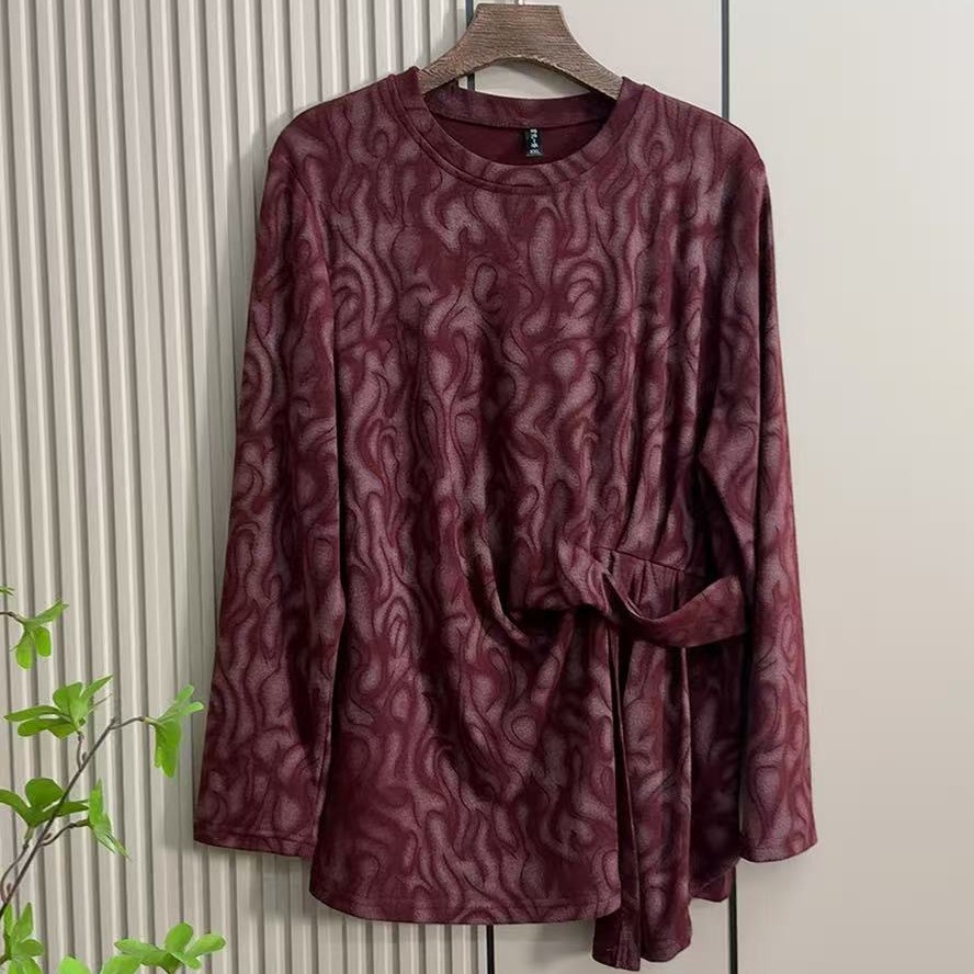 604秋季网纱腰带打底衫（衣长68左右）