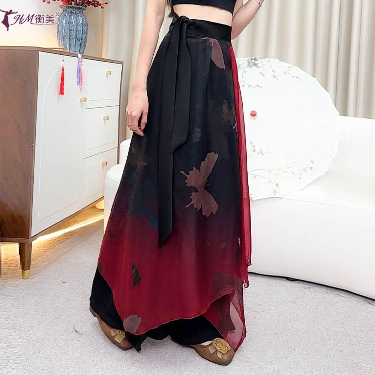 新款古典舞服练功服飘逸舞蹈服一版式臀巾现代舞中国舞演出舞裤女