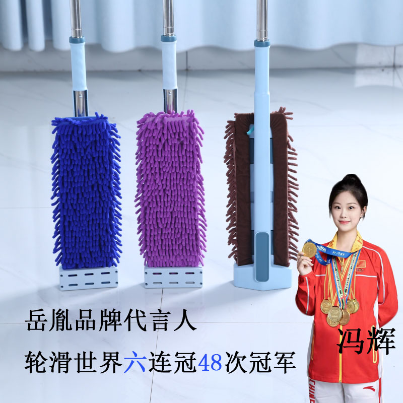 加厚不锈钢杆家用雪尼尔免手洗拖把 厨房卫生间干湿两用懒人拖把