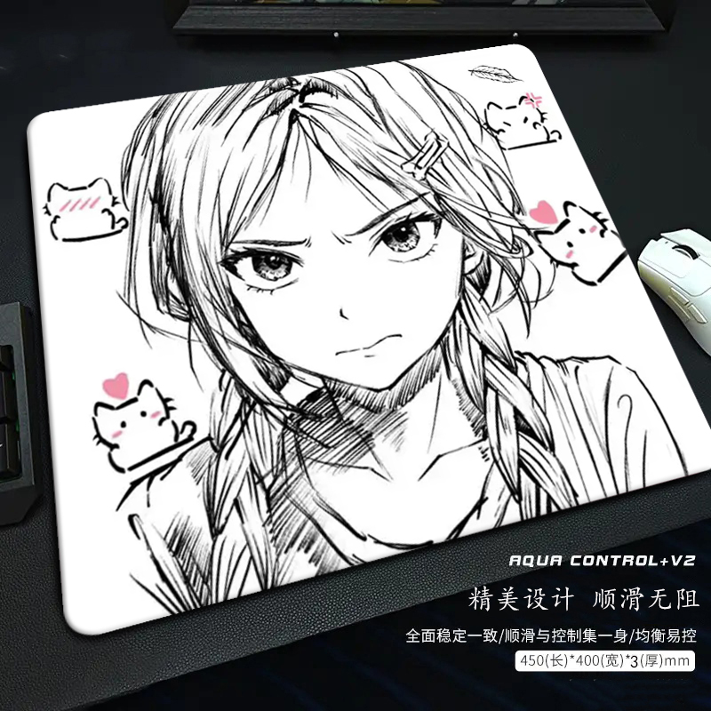 Kuroha 欲语Moment特别版(线稿)中性细面电竞鼠标垫FPS游戏专用垫