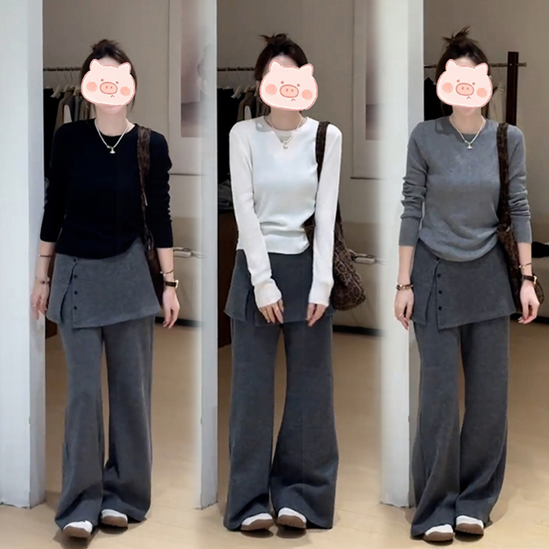 穿搭一整套2025年秋季新款时尚百搭设计上衣长袖搭配休闲裤两件套