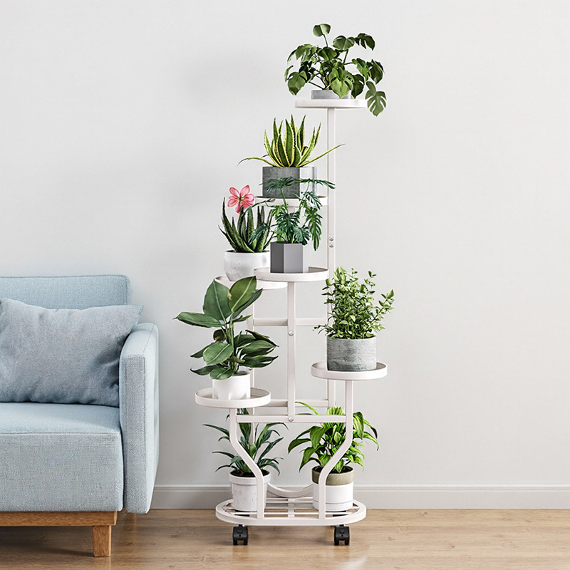 花架子客厅落地式移动花架置物架阳台铁艺多层多肉植物花盆摆放架