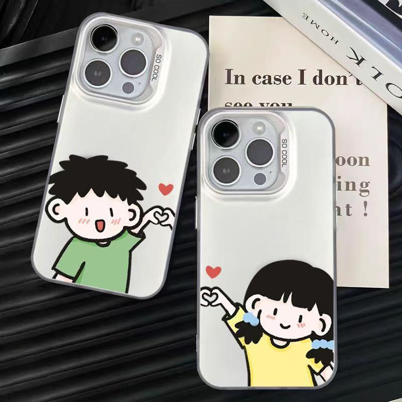 比心情侣适用苹果17/16pro华为小米17promax荣耀iqoo15手机壳oppo