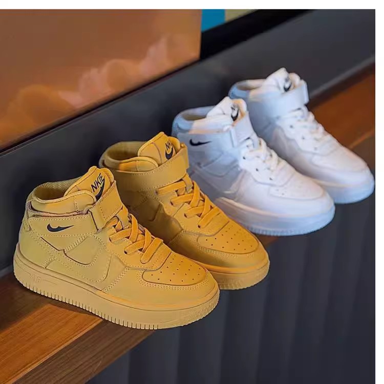 大黄蜂童鞋3~18岁女童鞋子2025新款高帮男童板鞋低帮加绒时尚软底