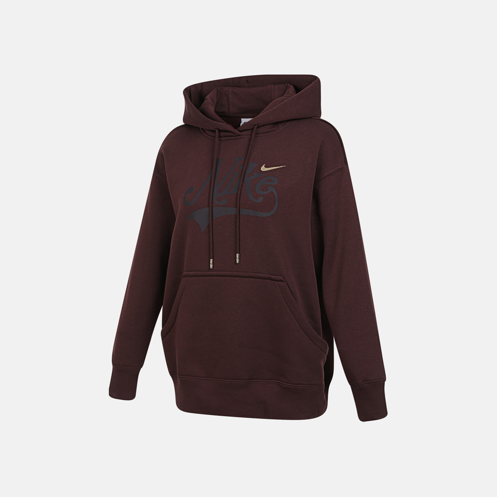 NIKE耐克双旦女子经典时尚套头衫PHNX FLC OS连帽卫衣HV2784-652