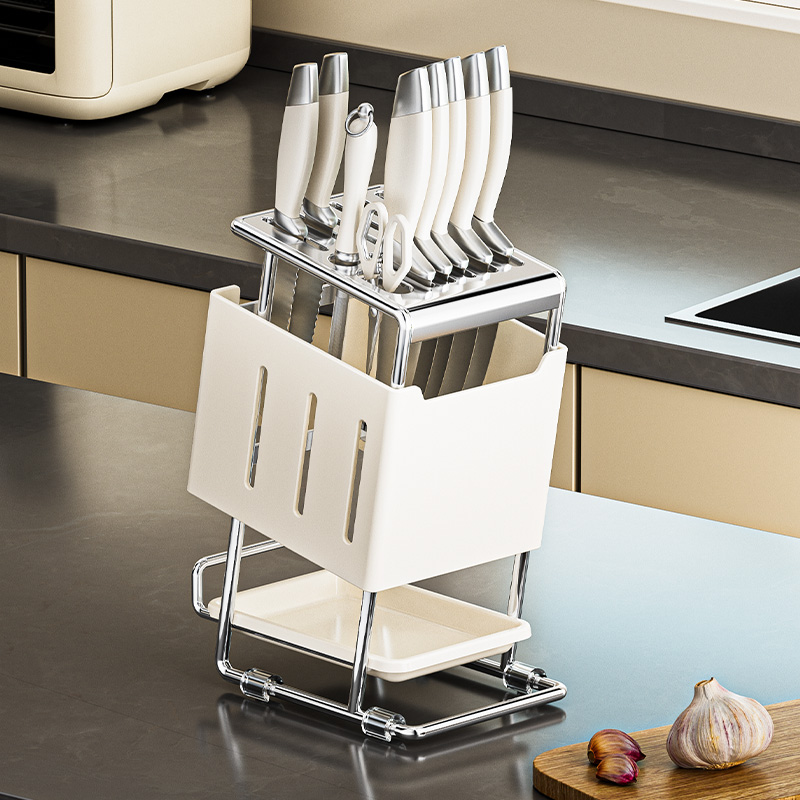 不锈钢厨房刀架置物架台面多功能刀具筷子收纳2025新款菜刀放置座