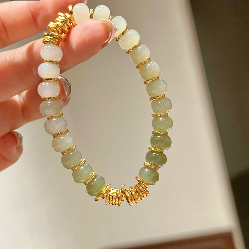 铜合金手链  超重工手工盘缠串珠手链女奢华高级感复古手串手饰品