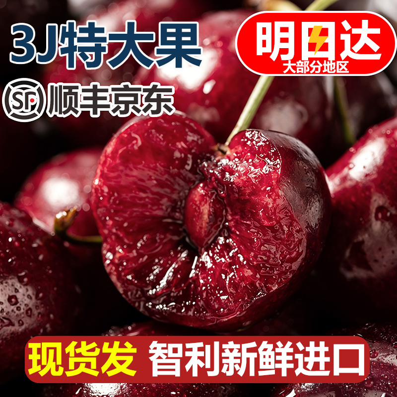 【五斤原箱·明天到】进口车厘子新鲜水果2-3JD内附果径卡海运DS