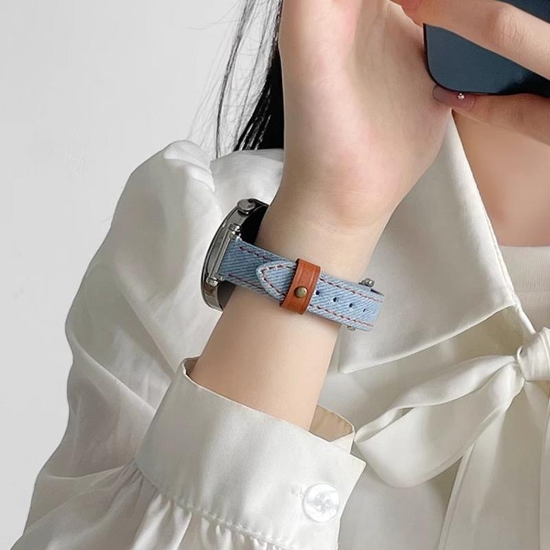 适用华为watchgt5手表带gt4新款牛仔女gt3watch4皮gt2gt5pro表带