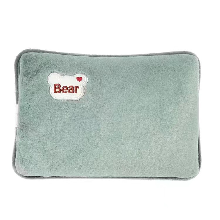 冬季新款充电式女生可爱熊头双插手毛绒暖手宝可热敷的时尚暖宝宝