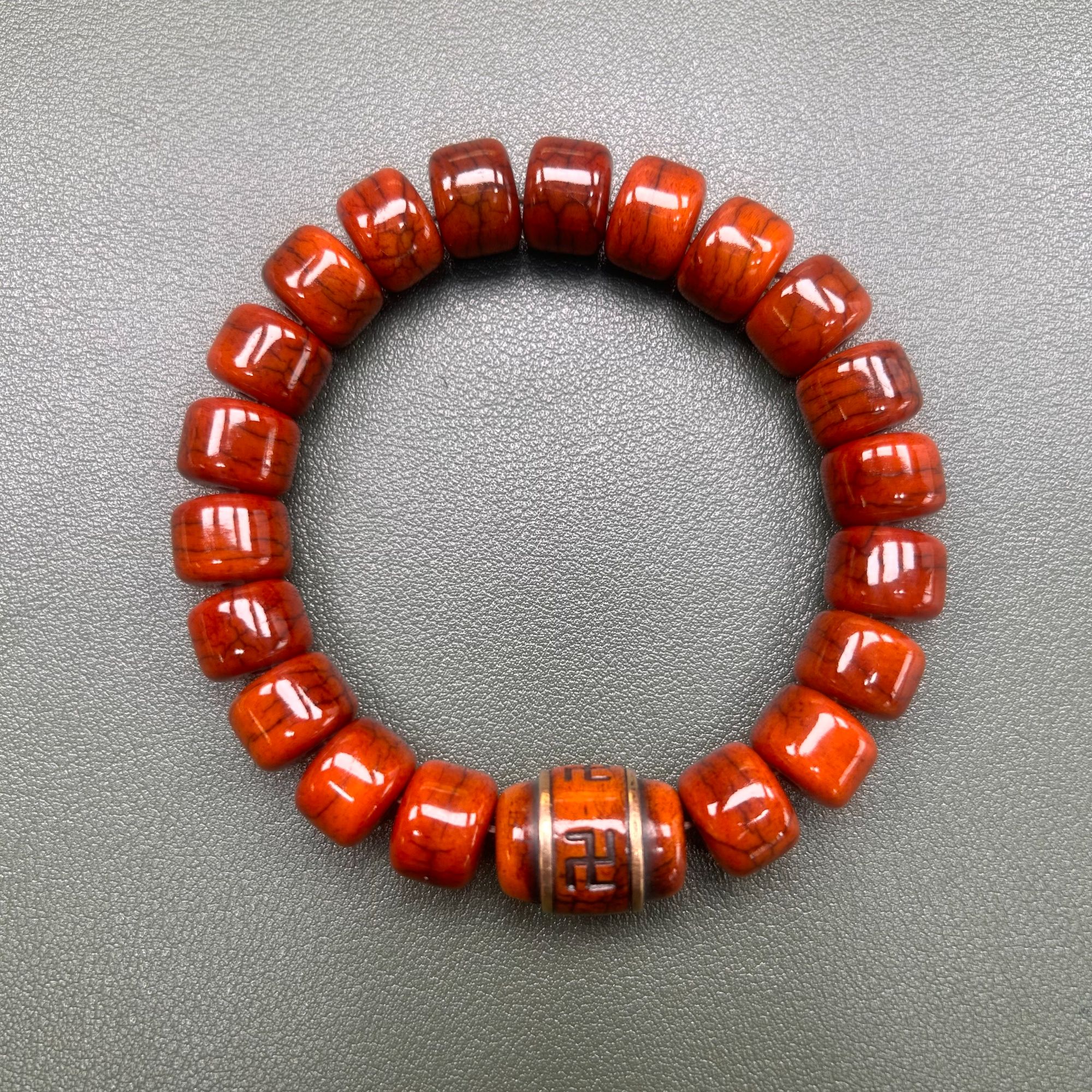 藏式精美万字手串 （深）