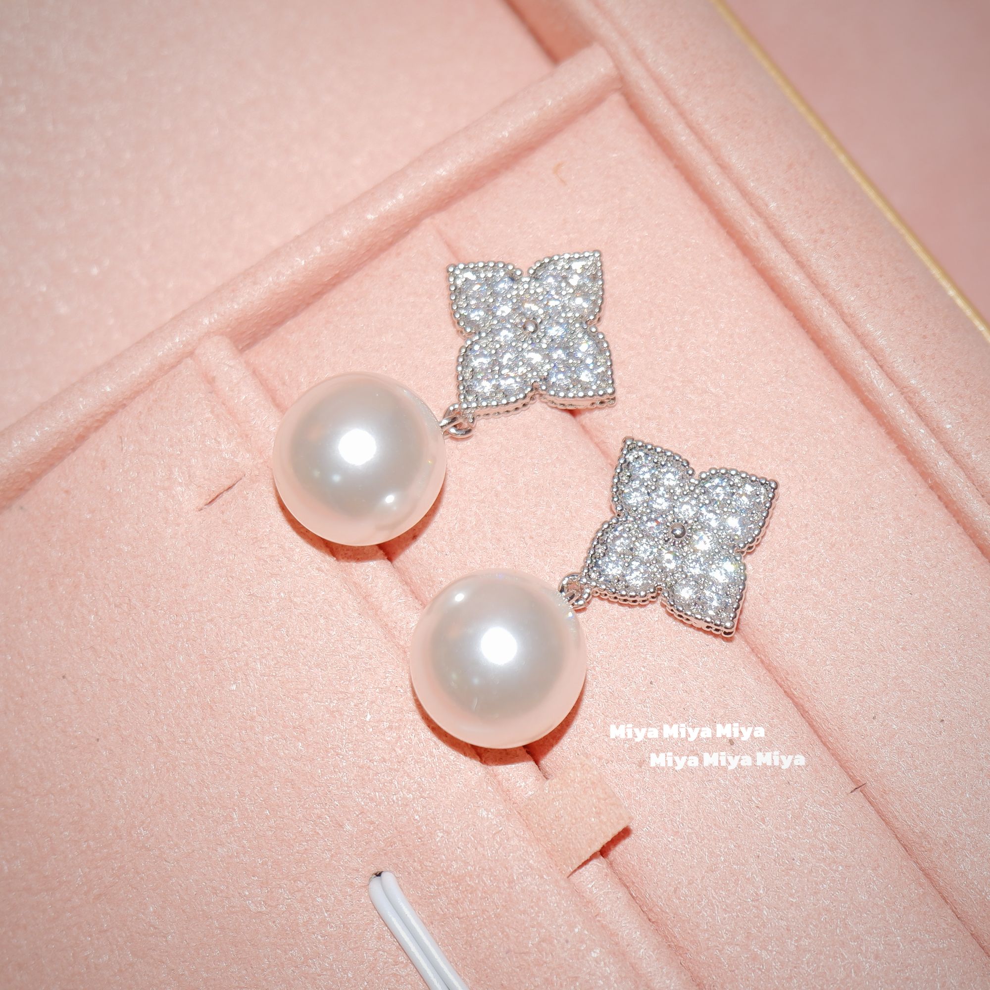 纯铜仿珍珠耳饰 优雅千金~ 珍珠高级质感耳钉 千金大小姐既视感！！