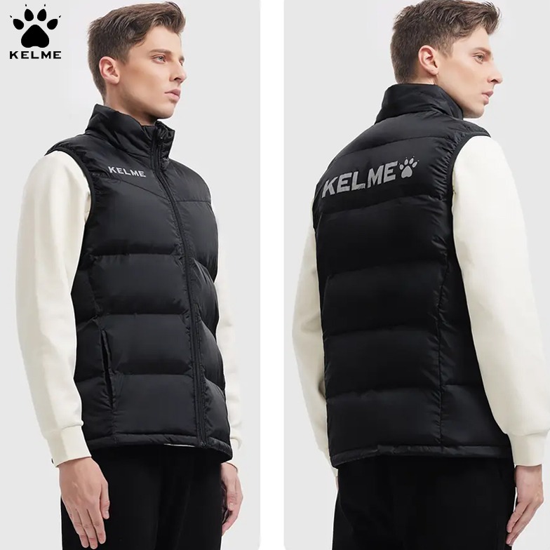 KELME/卡尔美棉马甲运动背心加厚立领情侣保暖防风流光风时尚百搭