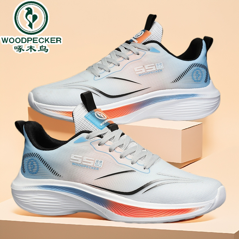 涵妞啄木鸟2025年新款男士夏季跑步透气时尚防臭休闲运动鞋低男鞋