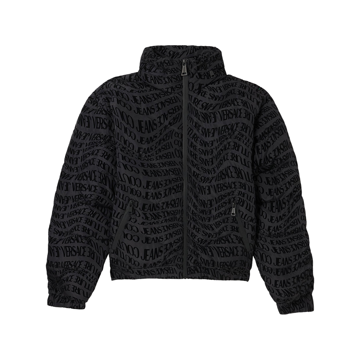 【范思哲】VJC春秋季花纹长袖男款立领拉链羽绒服