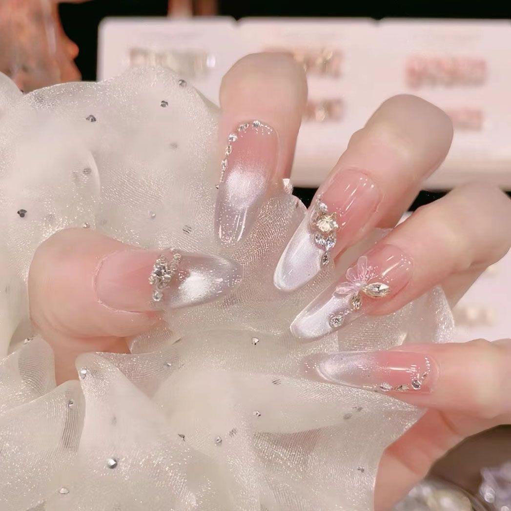 【梦蝶】时尚清新纯欲高级感成品美甲穿戴式手工穿戴甲