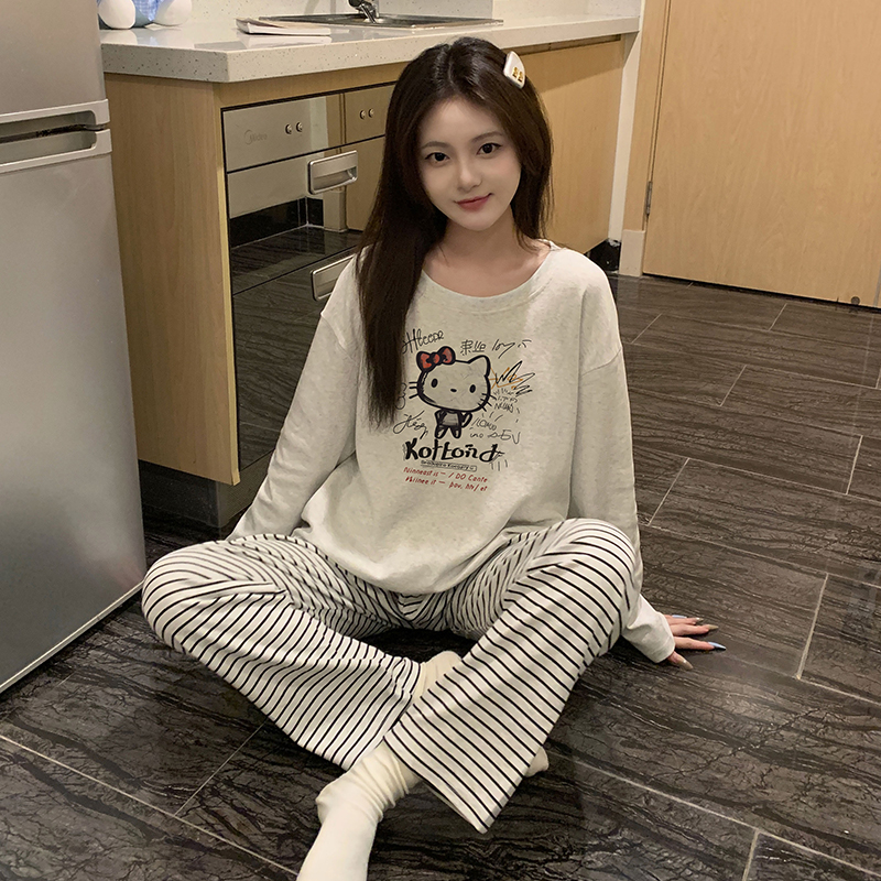 睡衣女款爆款2025新款长袖长裤套装女士秋季学生女款女孩爆款新款