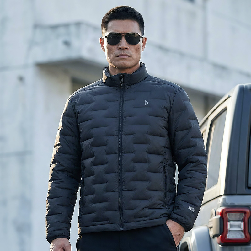 【龙牙】二代隐秋轻量立领连帽羽绒服加强版时尚百搭轻薄羽绒服冬季