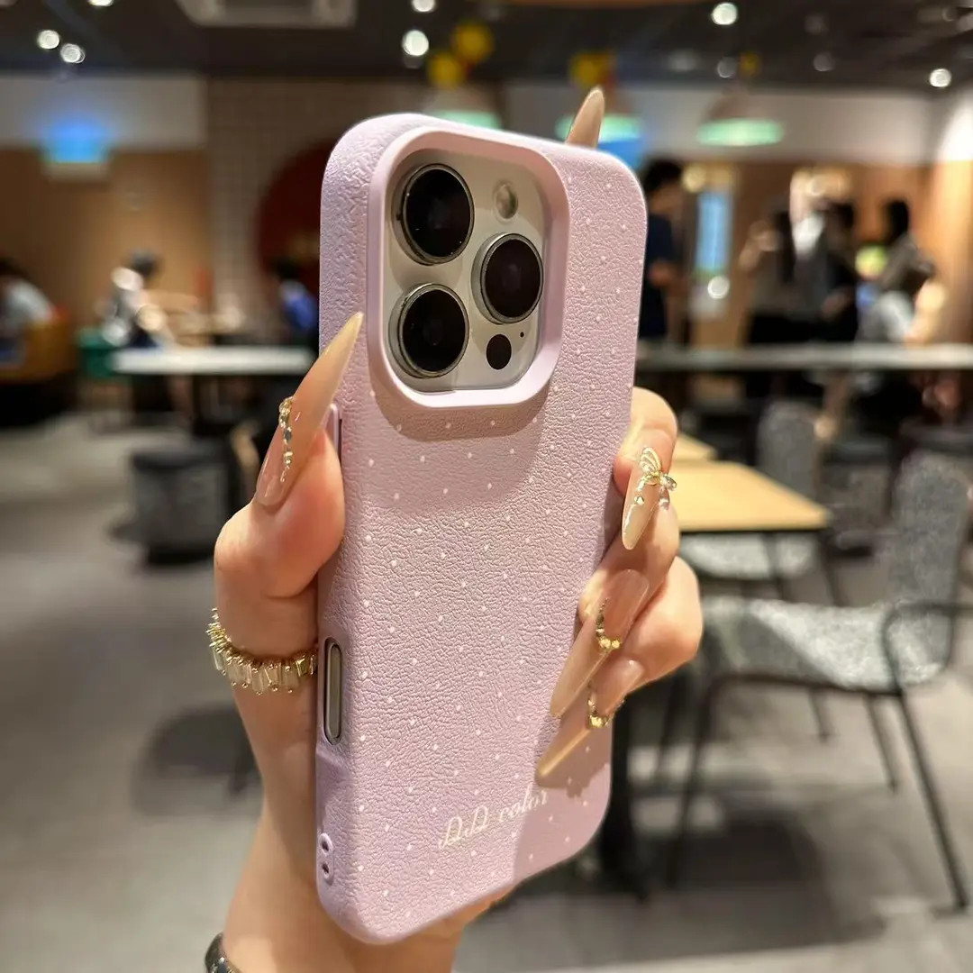 韩系简约波点适用于苹果16promax手机壳15防摔14创意13小众12软