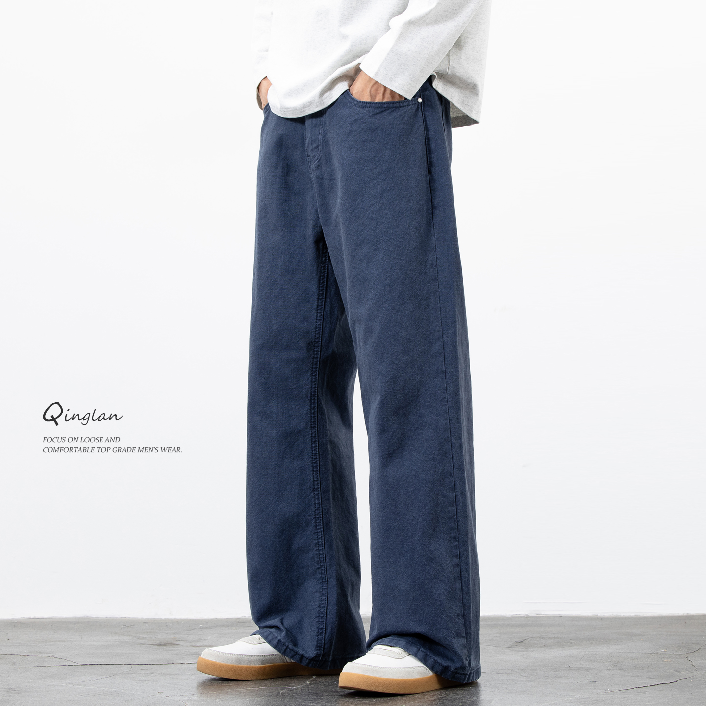 微喇牛仔裤男直筒宽松潮牌青少年高级感痞帅百搭裤子2025新款秋季