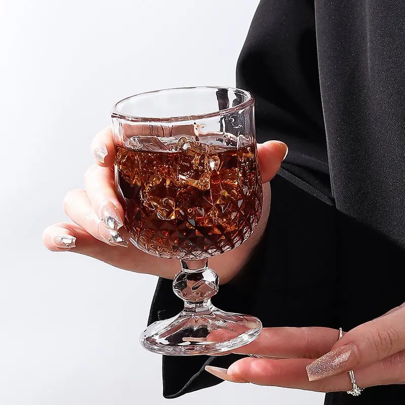 【6只装大号】ins风加厚透明白酒被红酒杯高脚杯洋酒杯鸡尾酒玻璃杯