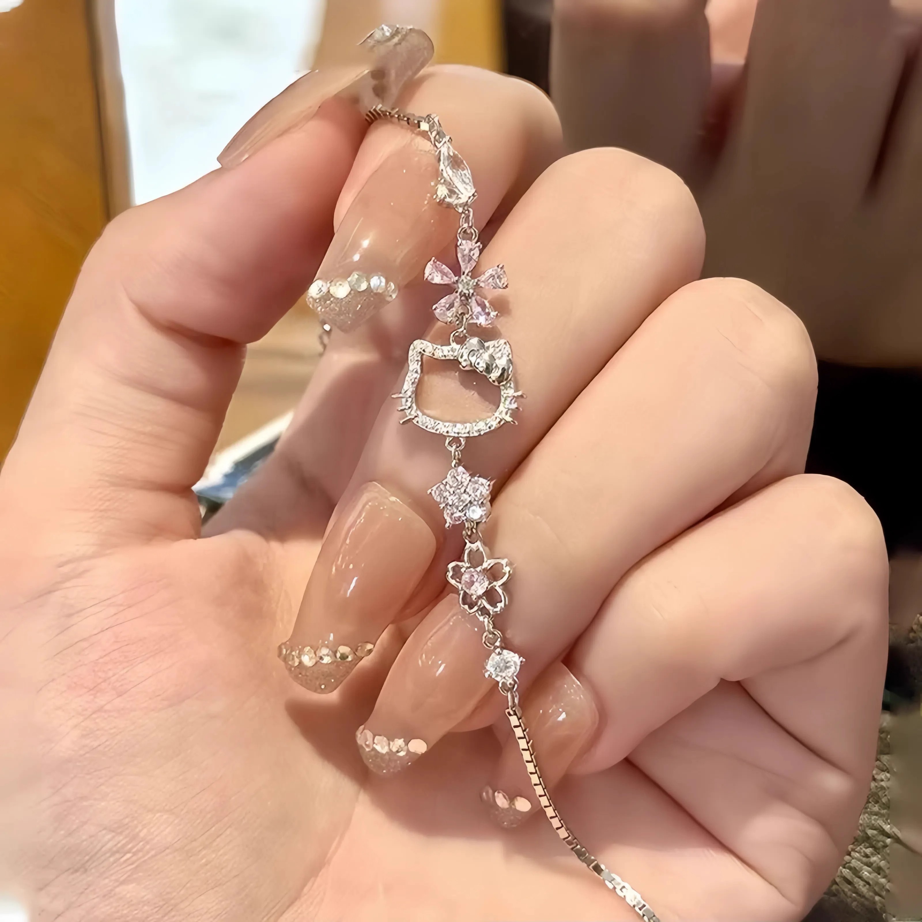 925银手链 纯银手链hellokitty女银饰品轻奢小众精致生日六一礼物