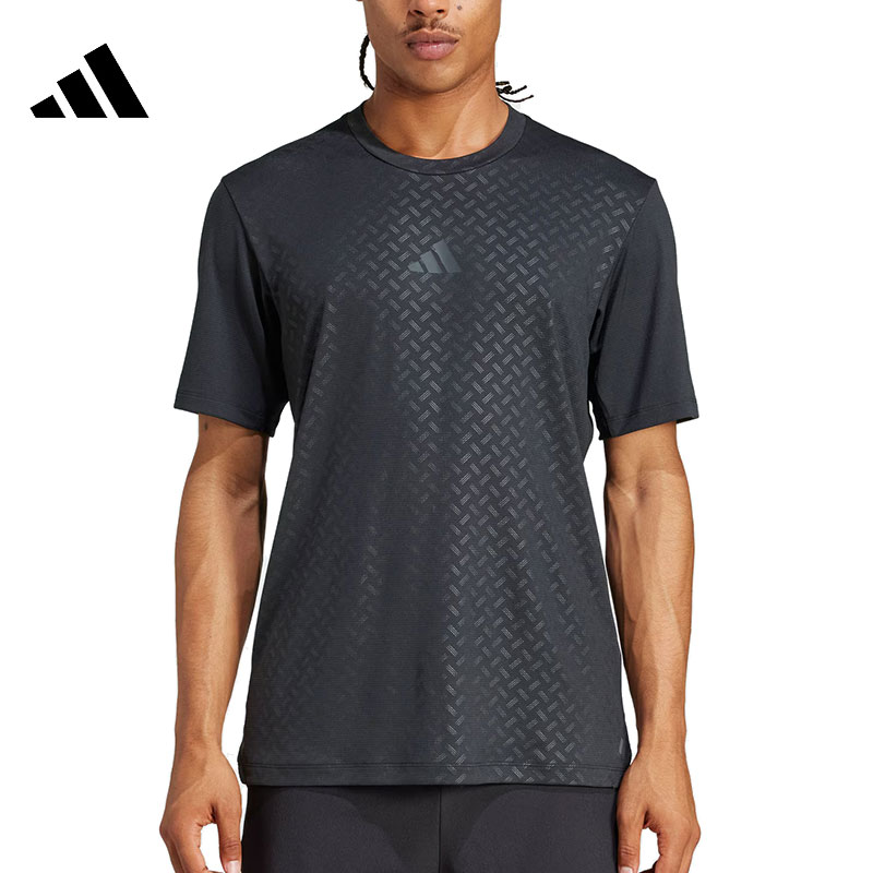 【滔搏联动】adidas阿迪达斯男子POWER 3S TEE 针织无领短T恤JI8215