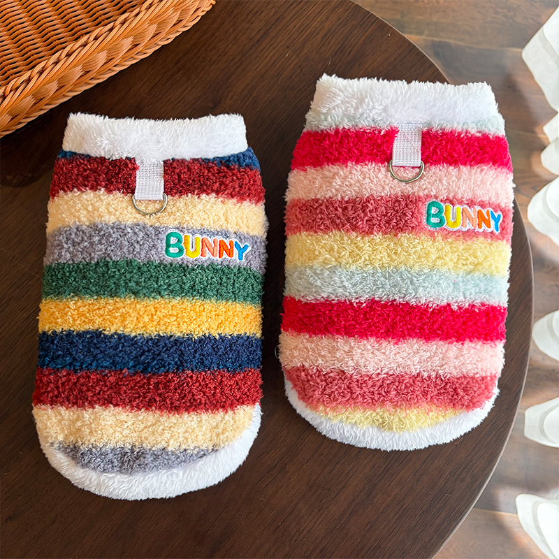 秋冬保暖大狗狗猫咪宠物衣服用品加绒马甲金毛柯基比熊泰迪无毛猫