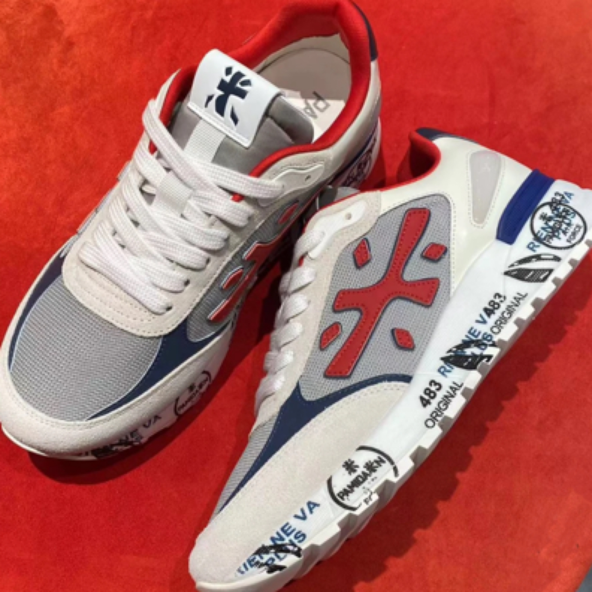 新品欧货高档斯丹sidan品牌男鞋2025新款百搭潮牌米字鞋男士拼色