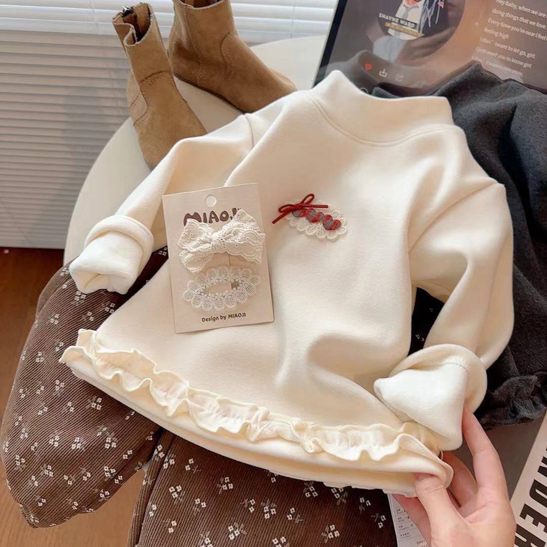 冬季新款时尚高定设计半高领加绒打底