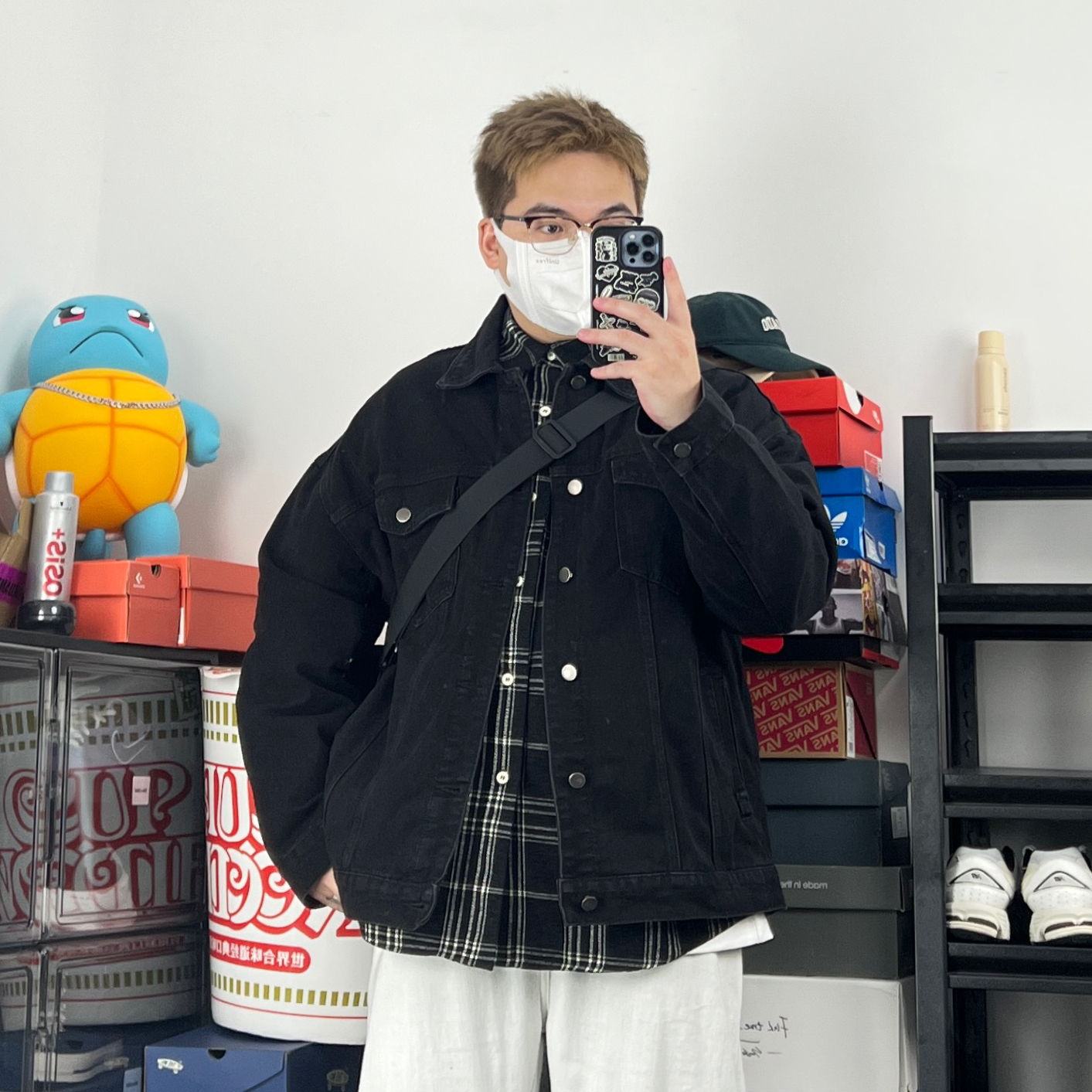 斌斌梨日系经典简约风潮流休闲情侣夹克微胖男生复古高街牛仔外套