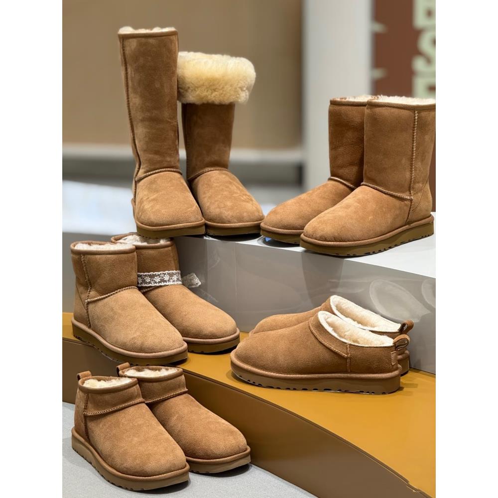 撤柜桑坡村U家羊皮毛一体雪地靴女加厚保暖短筒时尚两穿东北鞋