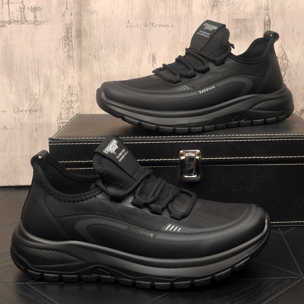 春季新款男士轻便潮流老爹鞋时尚休闲鞋百搭透气运动潮鞋子内增高