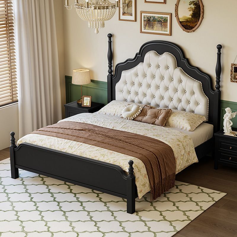 现代法式床主卧大床1.5/1.8/2米软包储物高箱双人床实木安娜床