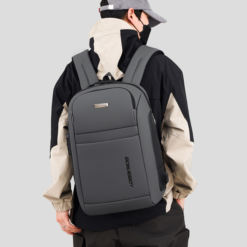 跨境商务背包潮男款时尚双肩包男大容量出差多功能防盗电脑包批发