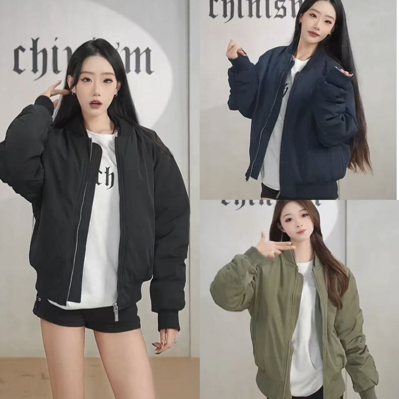 秋冬爆款美式高级感飞行员夹克外套男潮牌夹棉保暖加厚防风棒球服