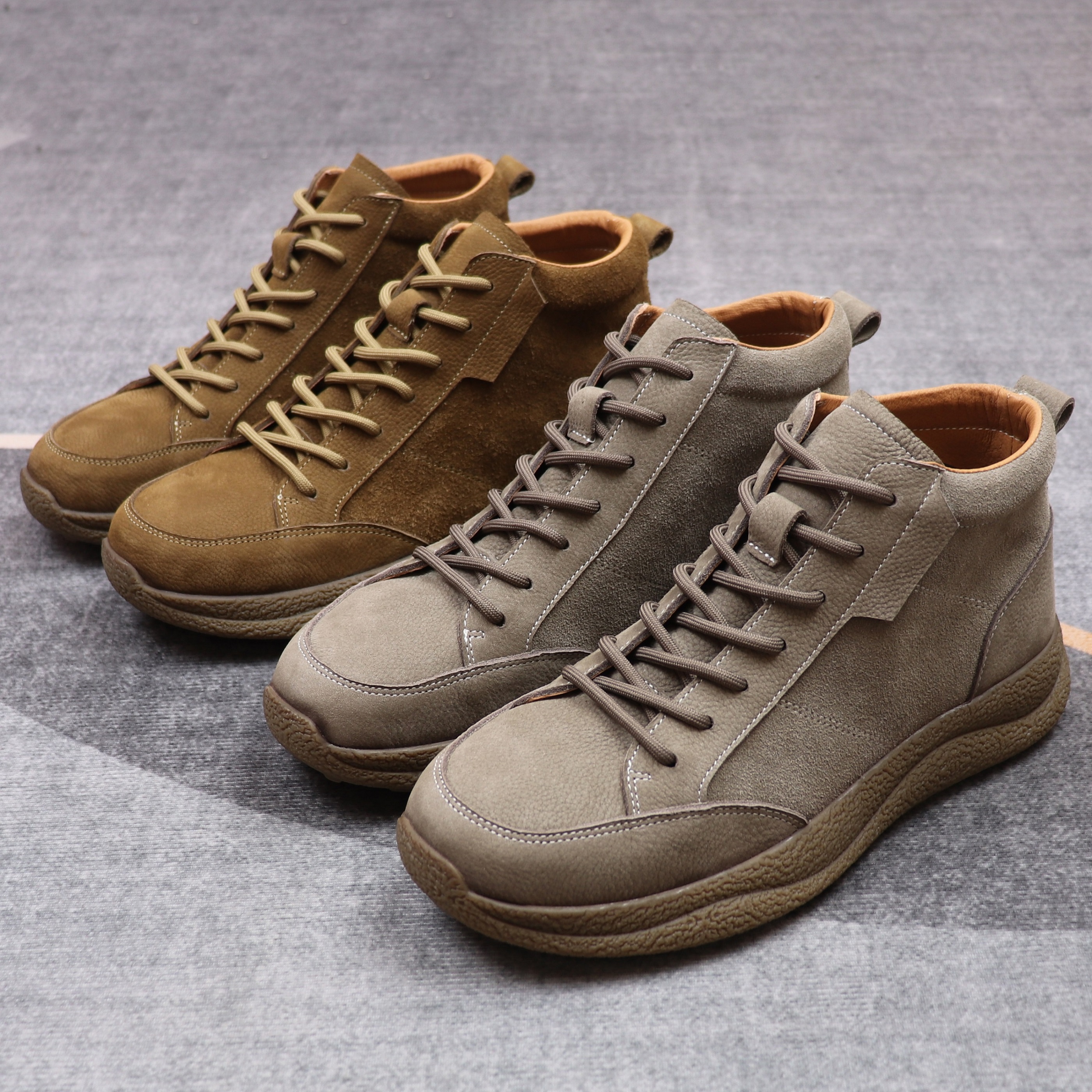 2025秋季男士真皮高帮皮靴软皮软底时尚复古马丁靴头层牛皮厚底鞋