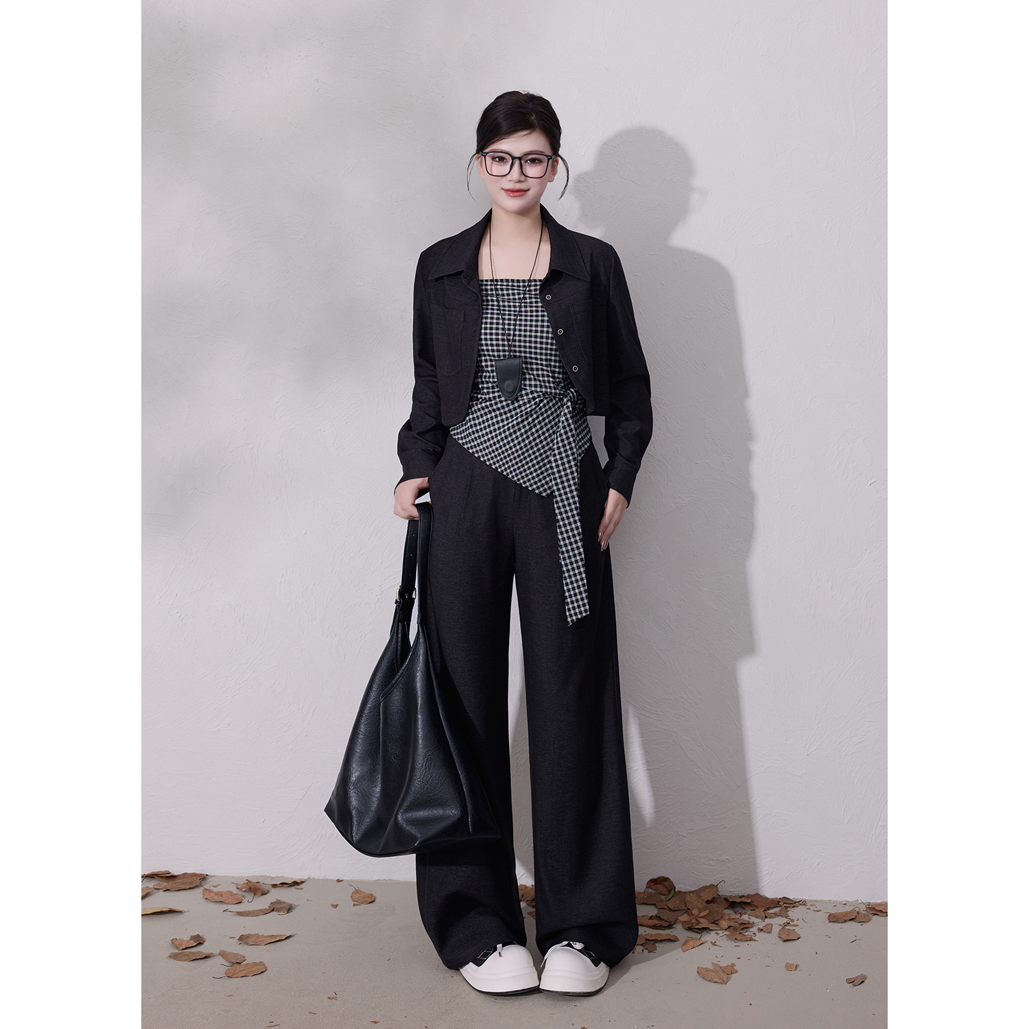 【街拍私服】蛋妹观与大码女装微胖mm显瘦秋套装DM32749/DM32750