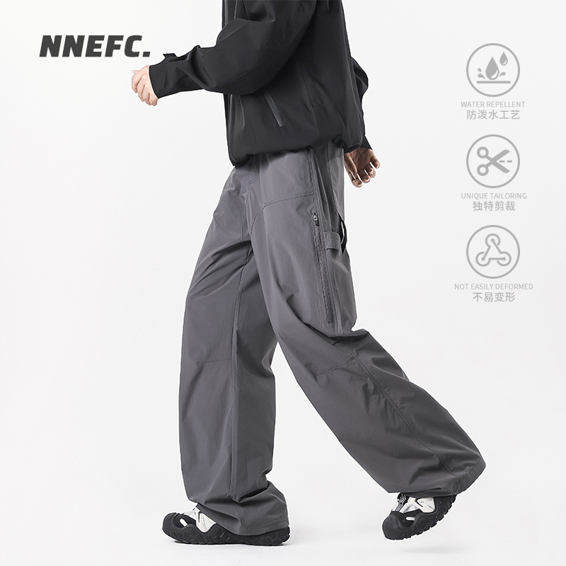 NNEFC美式机能防水工装冲锋裤男女新款潮牌户外防风直筒休闲长裤