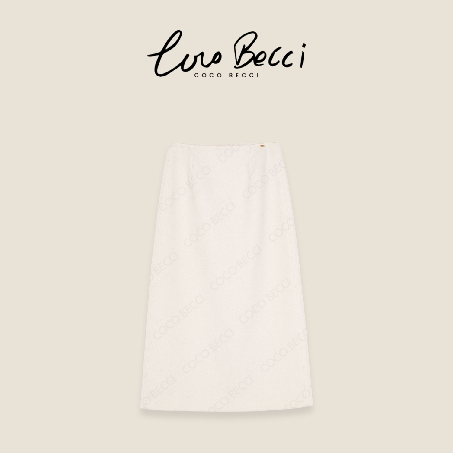 COCO BECCI【纤纤细语】高腰A字简约百搭显瘦气质半裙CFLJD371112