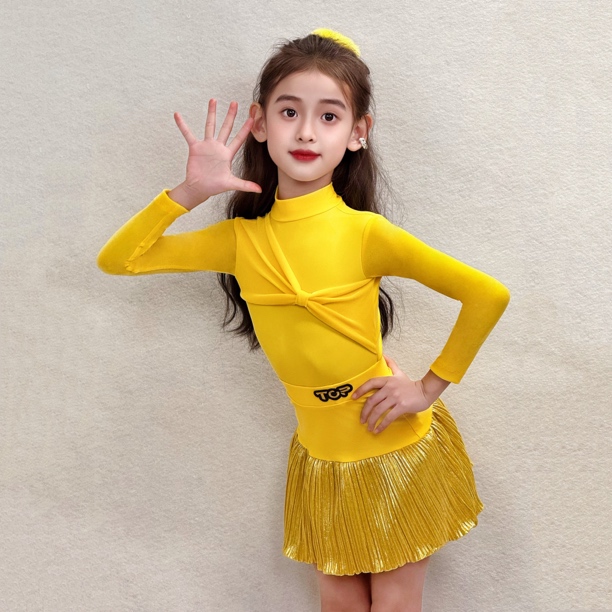 TOP上新芭蕾公主小艺考表演大长腿小众设计师专业少儿拉丁练功服