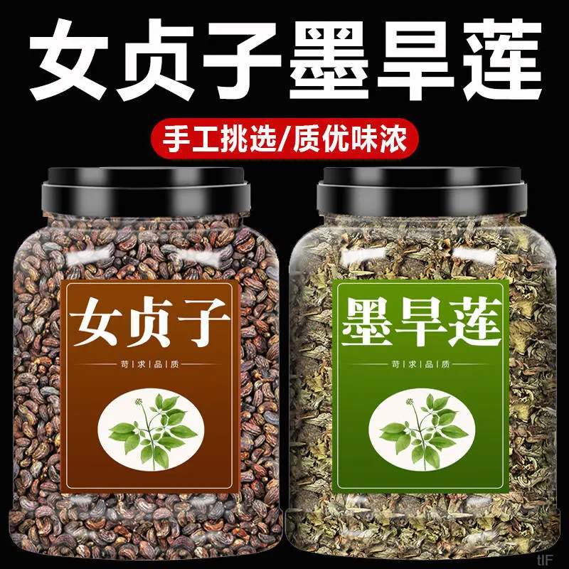 女贞子墨旱莲正宗中药材女真子和旱莲草泡茶养生泡茶泡水喝代茶饮