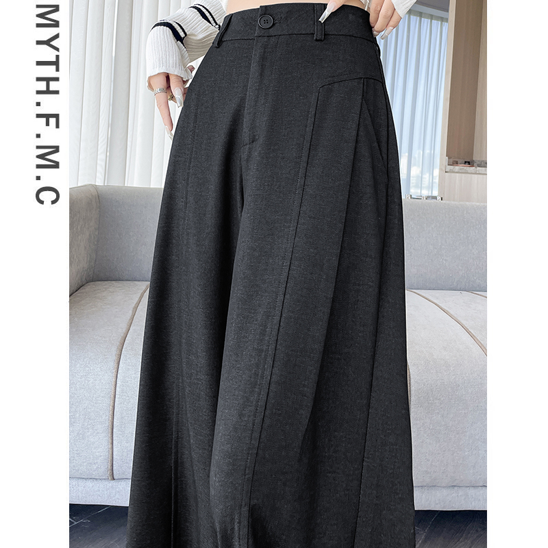 黑色牛仔裤子女秋冬季2025新款爆款时尚气质高腰宽松直筒阔腿裤