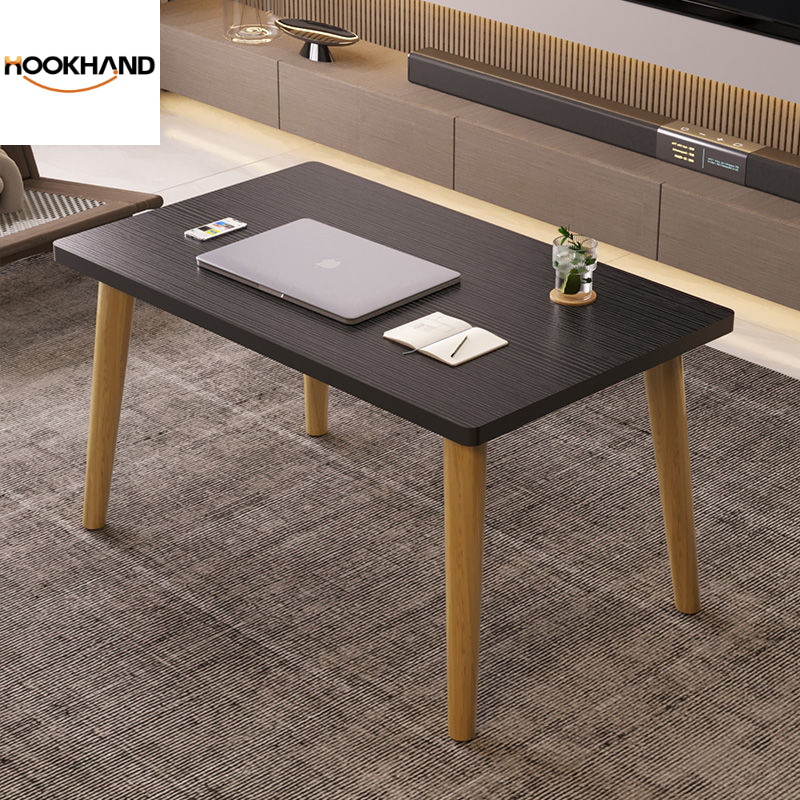 小茶几客厅卧室北欧简约小型桌子风坐地懒人方桌现代家用实木桌腿