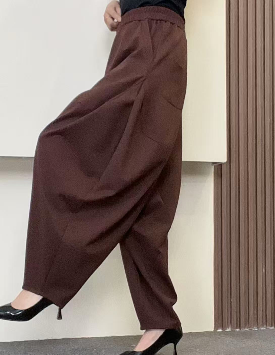 #5103早秋新款纯色大码休闲宽松洋气显瘦百搭气质哈伦裤