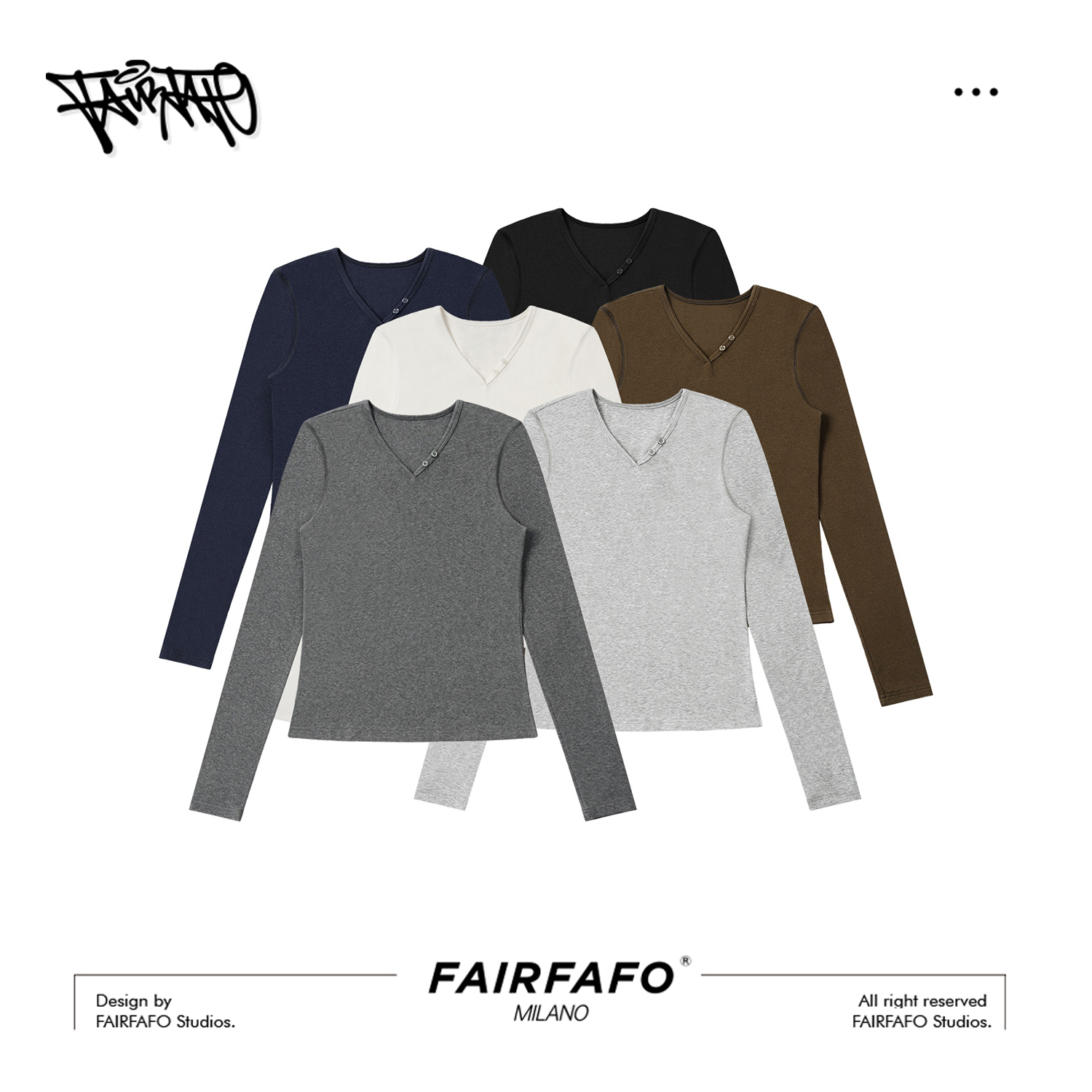 【小V领针织长袖】ZYCX58247基础简约打底百搭高级感显瘦针织长袖