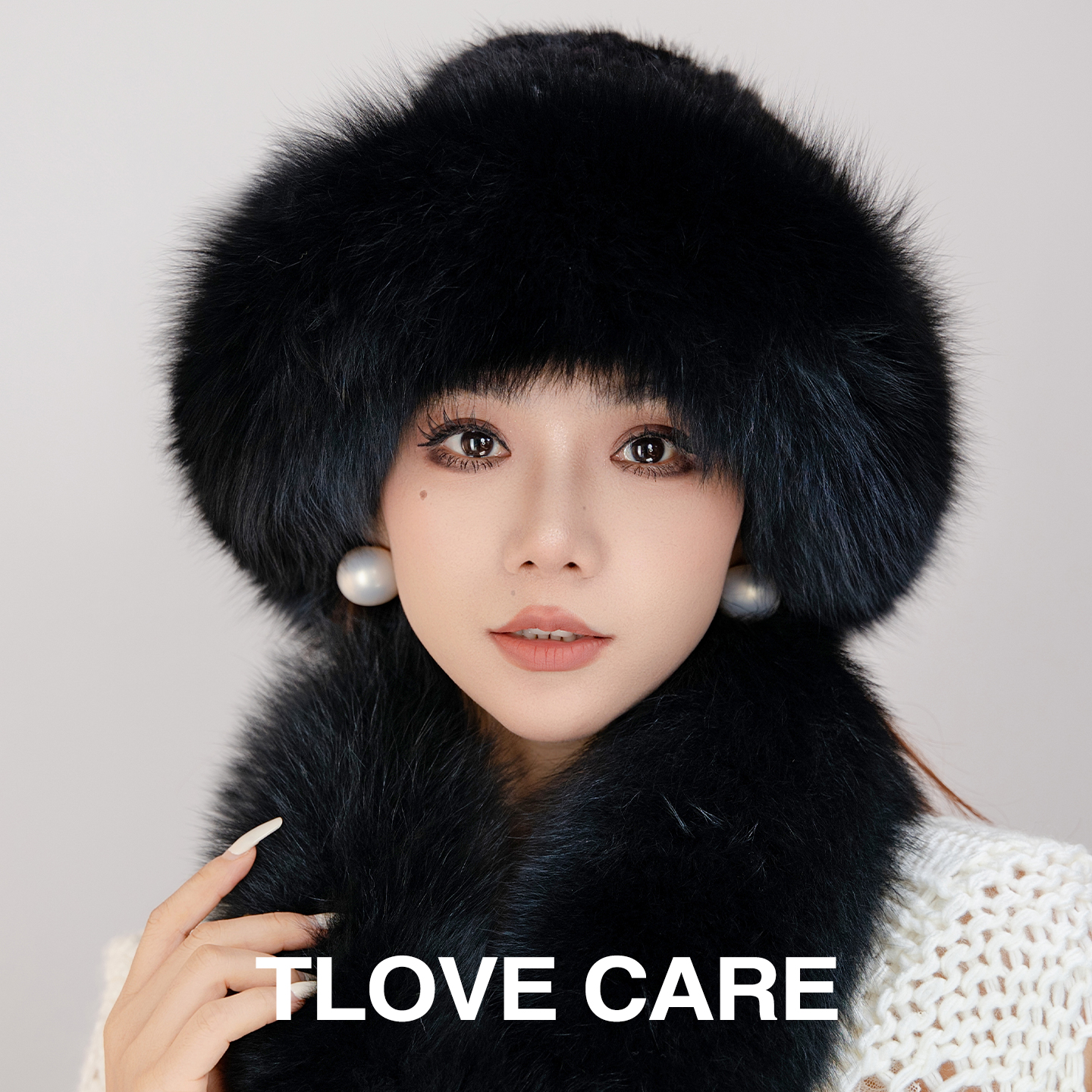 2650秋冬百搭保暖针织加厚手工编织可爱女士水貂新品帽子