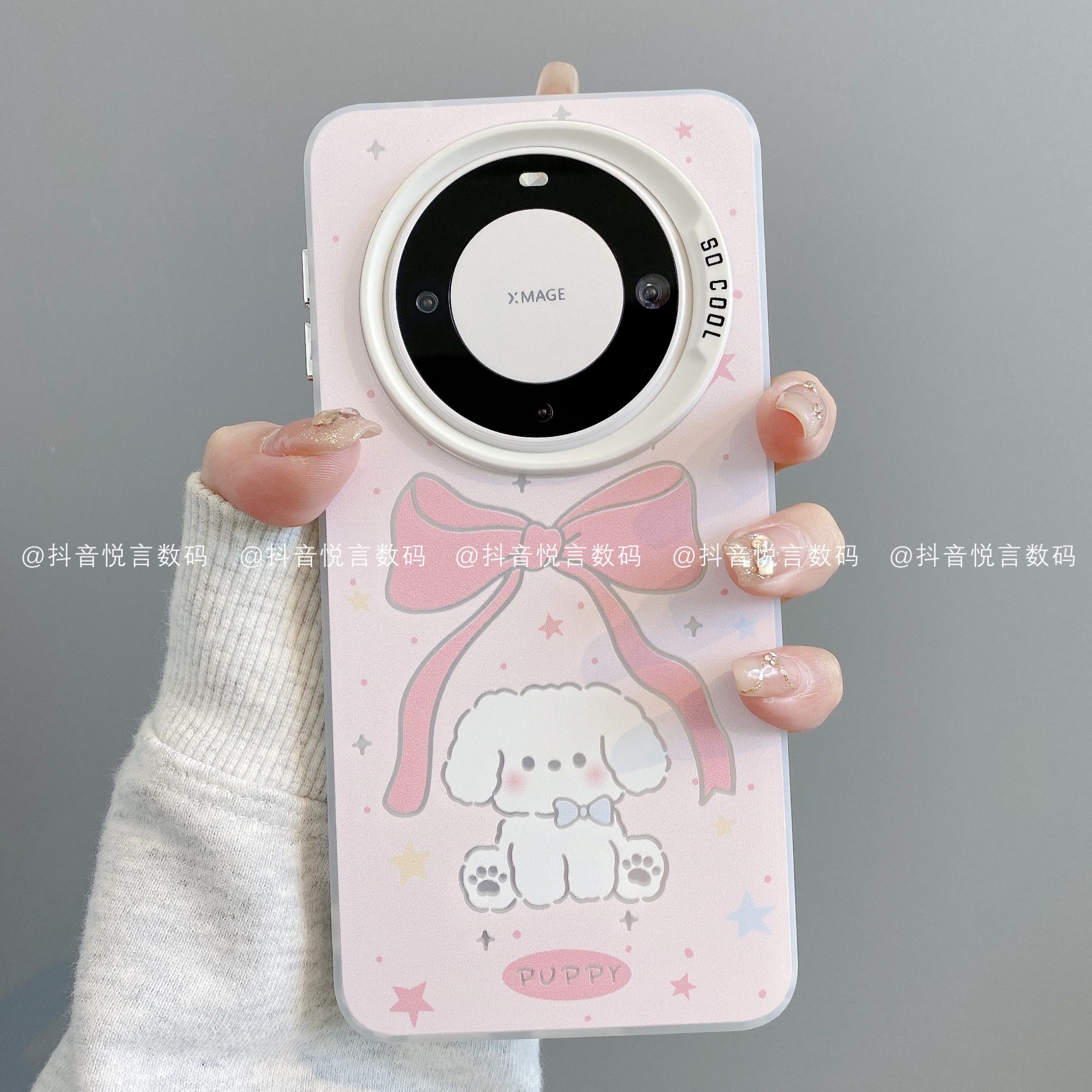 磨砂彩银适用华为mate70pro/60/50/40/30苹果16pro手机壳可爱小狗