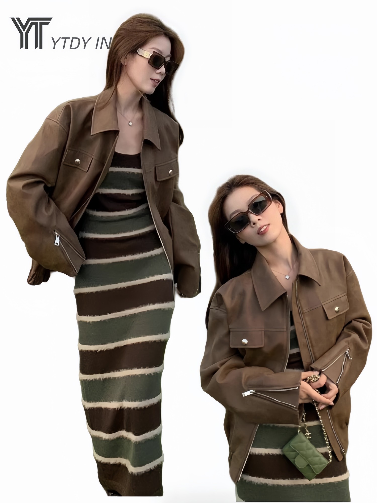 2025超火外套皮衣女棕色春秋皮衣美式皮夹克开春高级感外套高级感